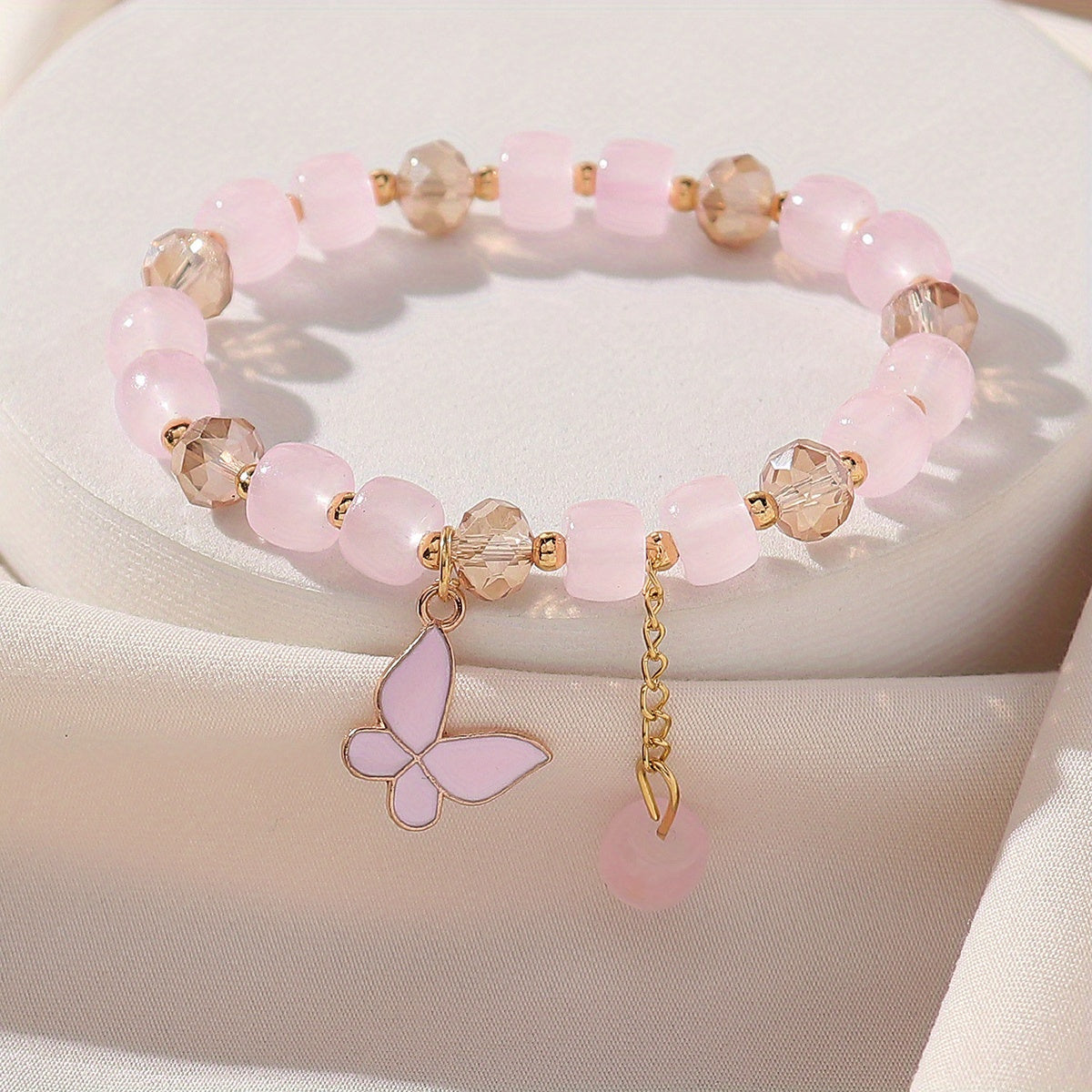 سوار ممتد مذهل على شكل فراشة - قابل للتعديل، مرصع بالخرز، بتصميم لوحة زيتية، مستوحى من الحيوانات، مجوهرات مصنوعة يدويًا للنساء - خرز حسب الطلب، فكرة هدية فريدة