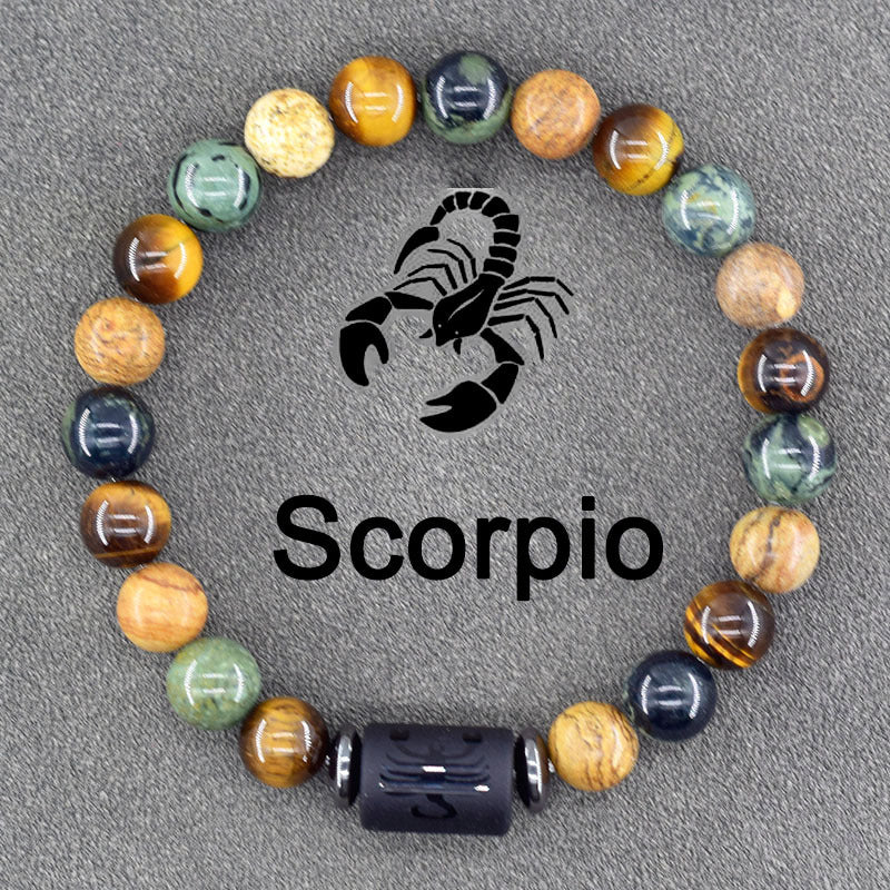 1pc Unique Zodiac Sign Link Bracelet for Men and Women - Adjustable Cancer, Virgo, Leo, Libra Bangle Jewelry for Friendship, Father's Day, and Birthday Gifts - Personalized Astrology Accessories