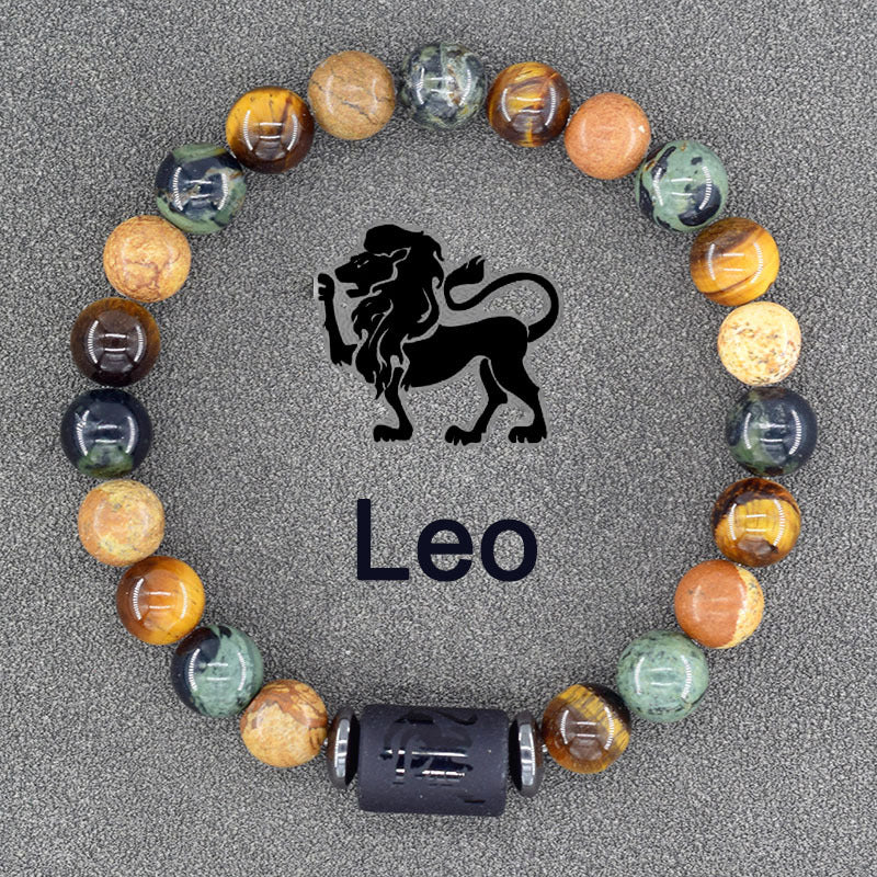 1pc Unique Zodiac Sign Link Bracelet for Men and Women - Adjustable Cancer, Virgo, Leo, Libra Bangle Jewelry for Friendship, Father's Day, and Birthday Gifts - Personalized Astrology Accessories