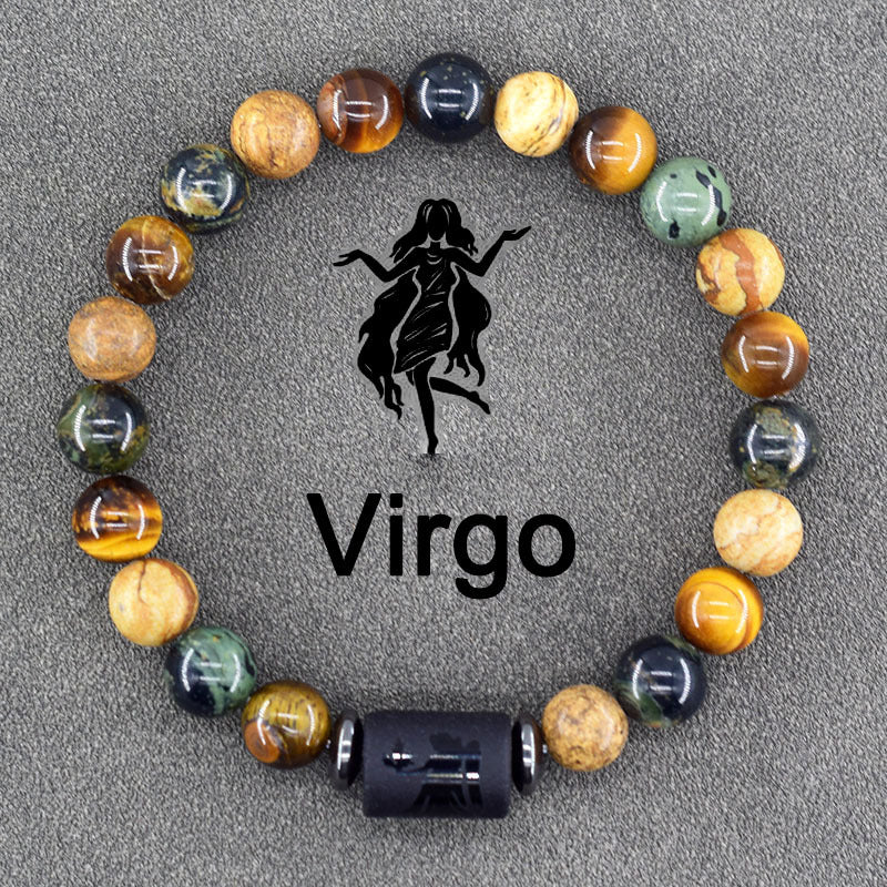 1pc Unique Zodiac Sign Link Bracelet for Men and Women - Adjustable Cancer, Virgo, Leo, Libra Bangle Jewelry for Friendship, Father's Day, and Birthday Gifts - Personalized Astrology Accessories