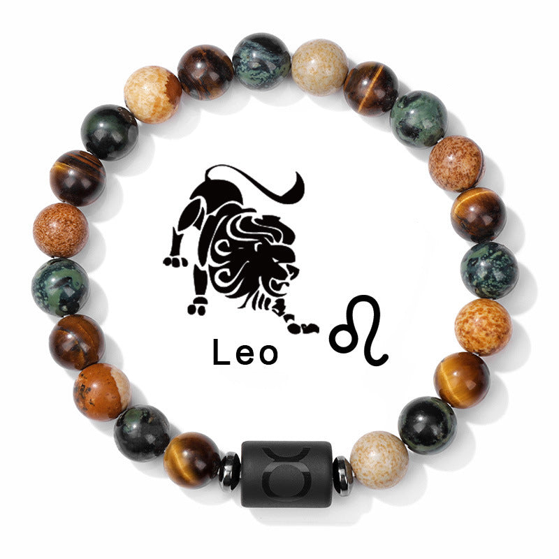 1pc Unique Zodiac Sign Link Bracelet for Men and Women - Adjustable Cancer, Virgo, Leo, Libra Bangle Jewelry for Friendship, Father's Day, and Birthday Gifts - Personalized Astrology Accessories