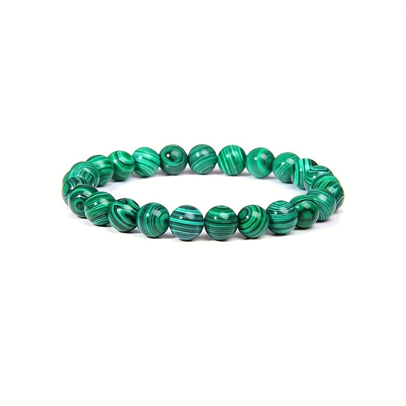 1pc Obsidian Volcano Bracelet for Couples, Men & Women, Tiger Eye Beads, Hand Jewelry, Student Gift