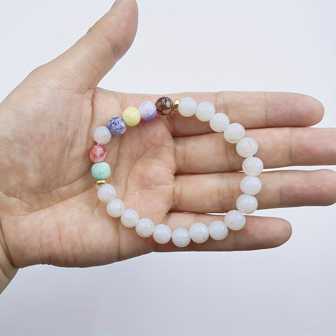 7 Chakra Stone Bracelet Yoga Balance Energy Beads Volcanic Stone Bracelet Jewelry Bangle For Men Women