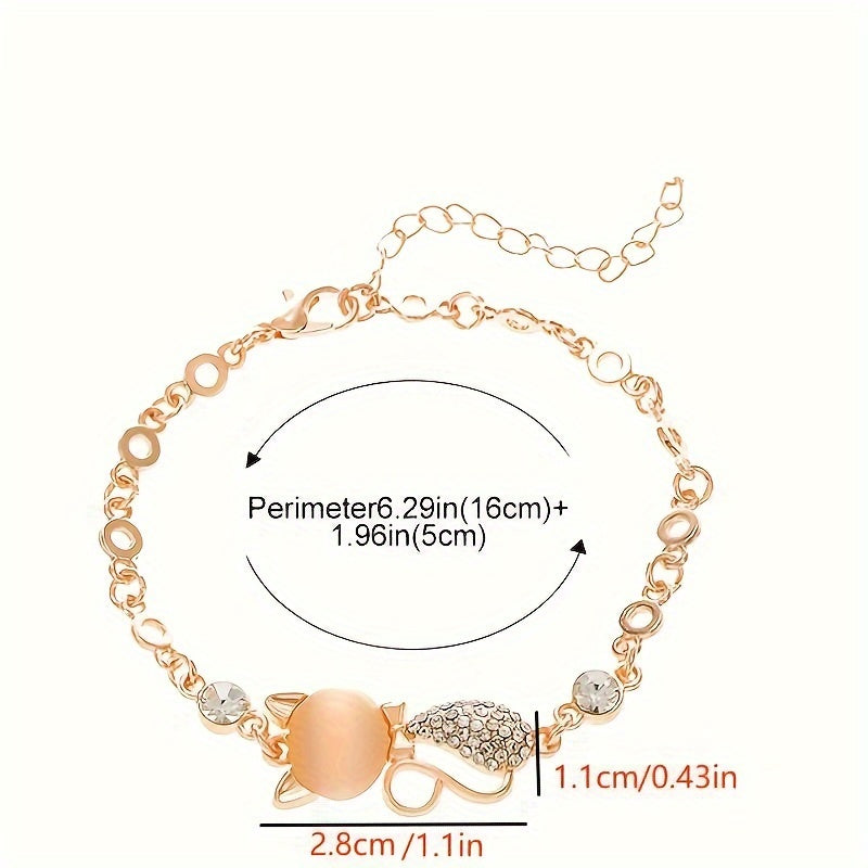 Exquisite Cat Eye Stone Cat Bracelet Bestie Bangle Bracelet Birthday Gift