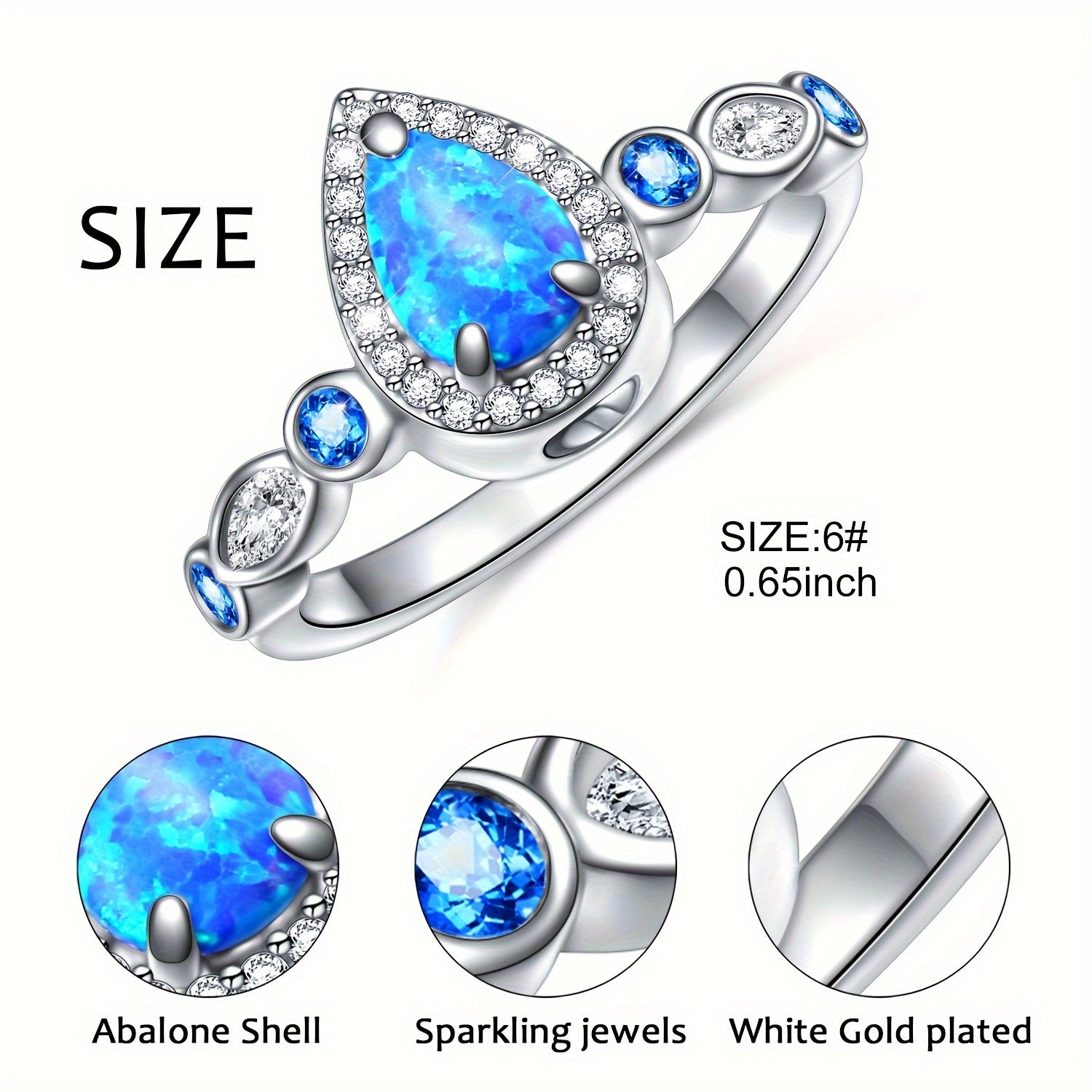 Urn Rings For 925 Ashes For Women 925 Sterling Silver Teardrop Hold Loved Ones Ashes Cremation Rings Synthetic Opal Keepsake Urn Ring Memorial Jewelry Gift For Ashes For Women