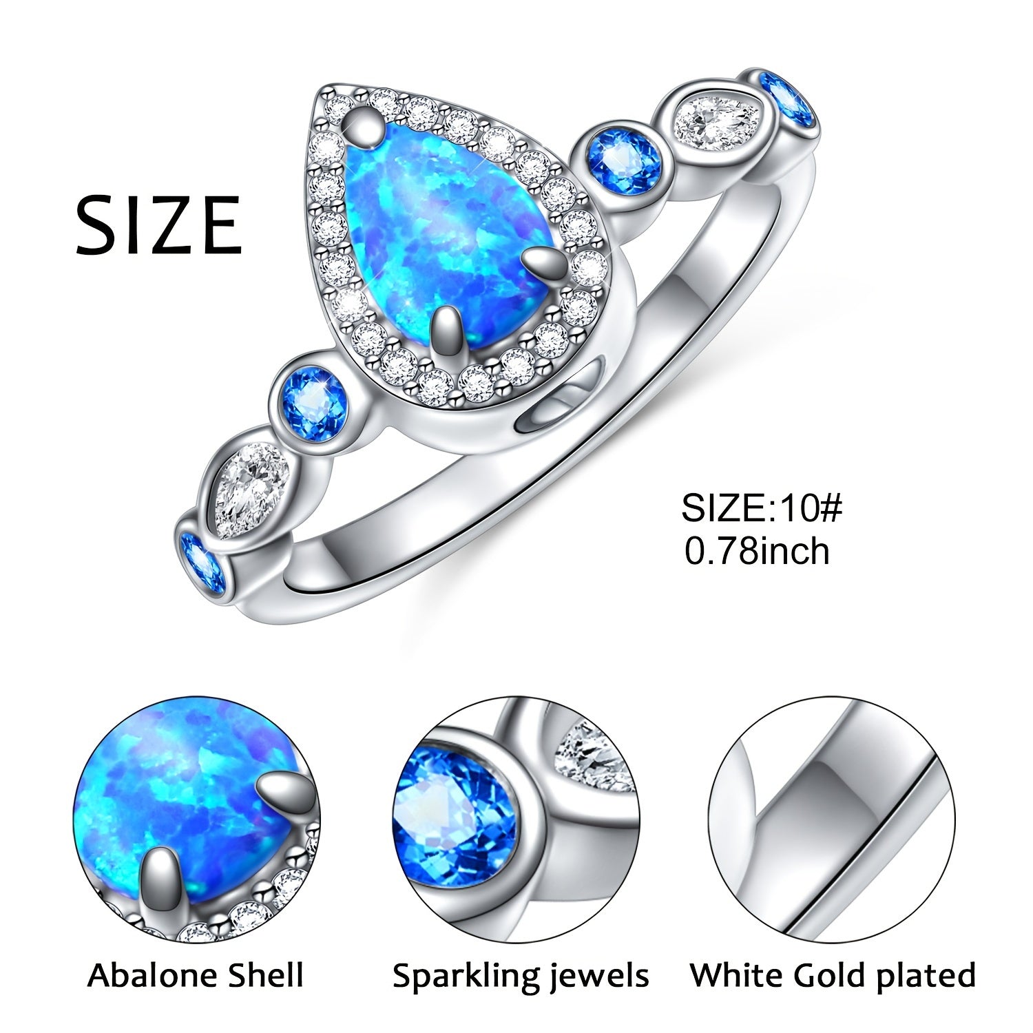 Urn Rings For 925 Ashes For Women 925 Sterling Silver Teardrop Hold Loved Ones Ashes Cremation Rings Synthetic Opal Keepsake Urn Ring Memorial Jewelry Gift For Ashes For Women