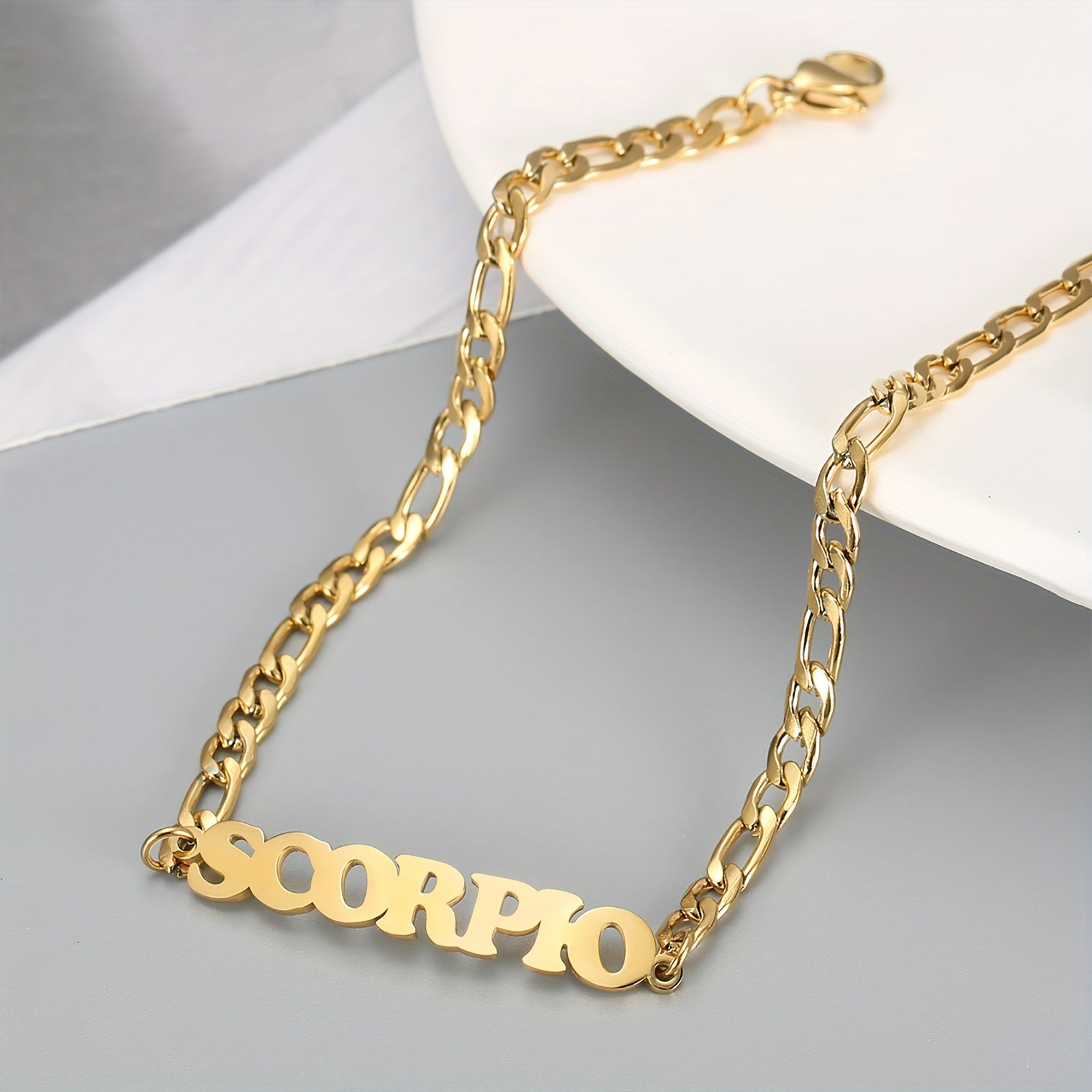 Twelve Zodiac Constellations Delicate Chain Anklet - Stainless Steel Hypoallergenic Ankle Bracelet with Personalized Birthday Zodiac Sign Meaning - Unique Gift for Her or Him