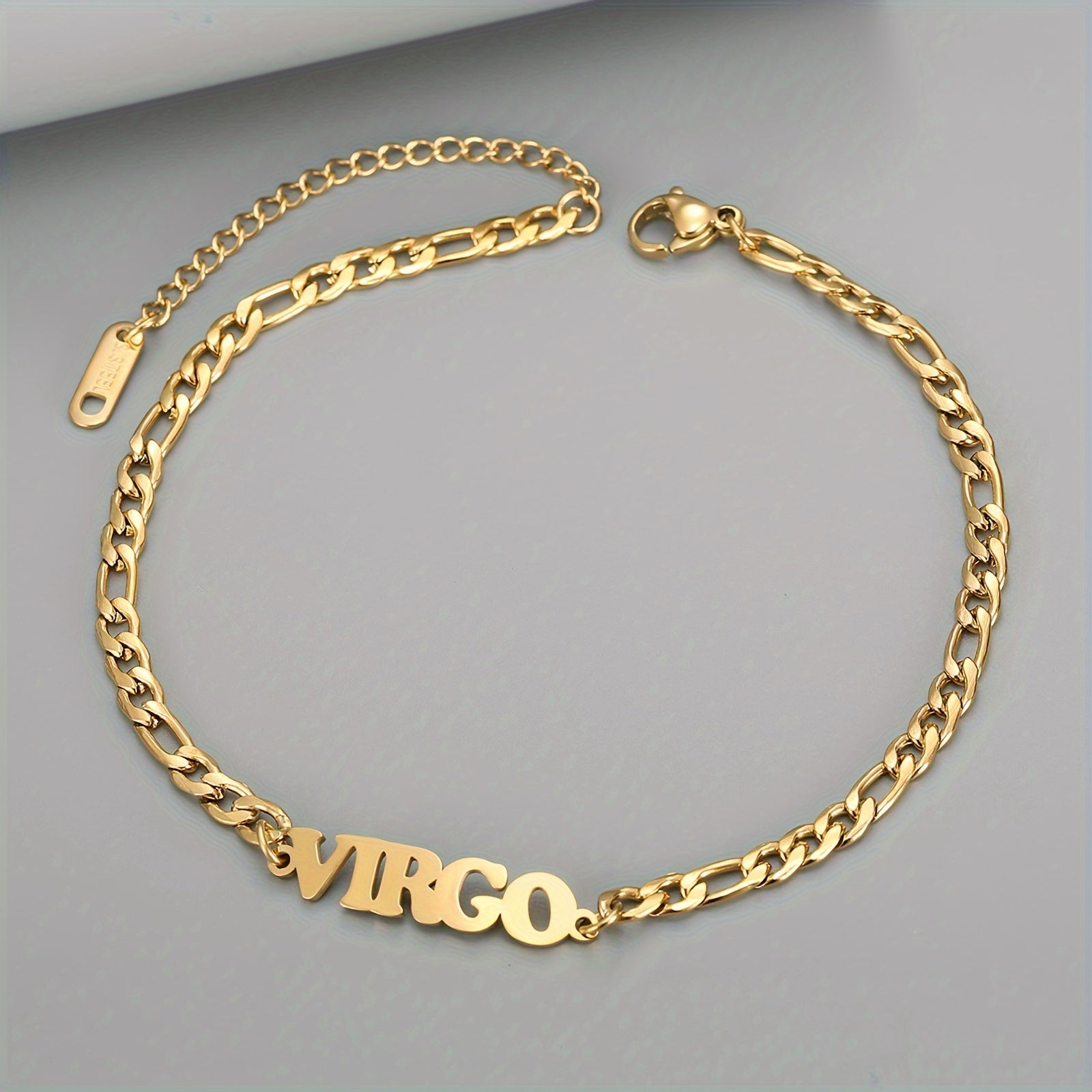 Twelve Zodiac Constellations Delicate Chain Anklet - Stainless Steel Hypoallergenic Ankle Bracelet with Personalized Birthday Zodiac Sign Meaning - Unique Gift for Her or Him