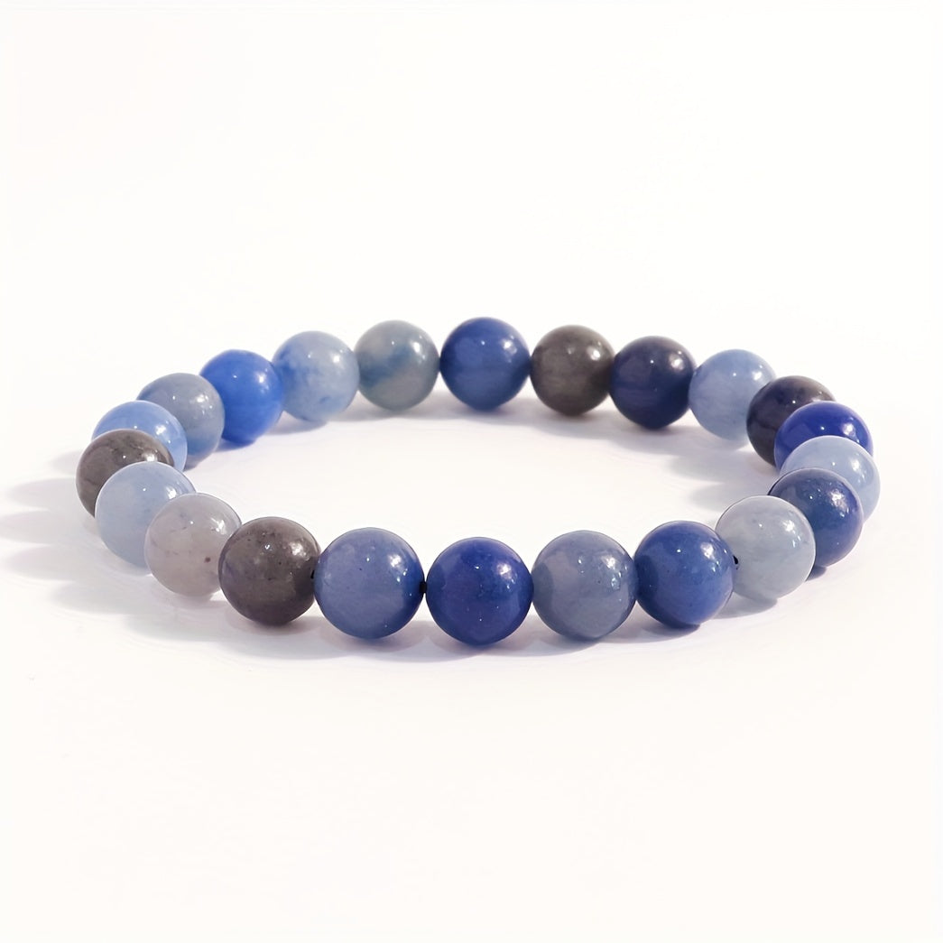 1pc Obsidian Volcano Bracelet for Couples, Men & Women, Tiger Eye Beads, Hand Jewelry, Student Gift