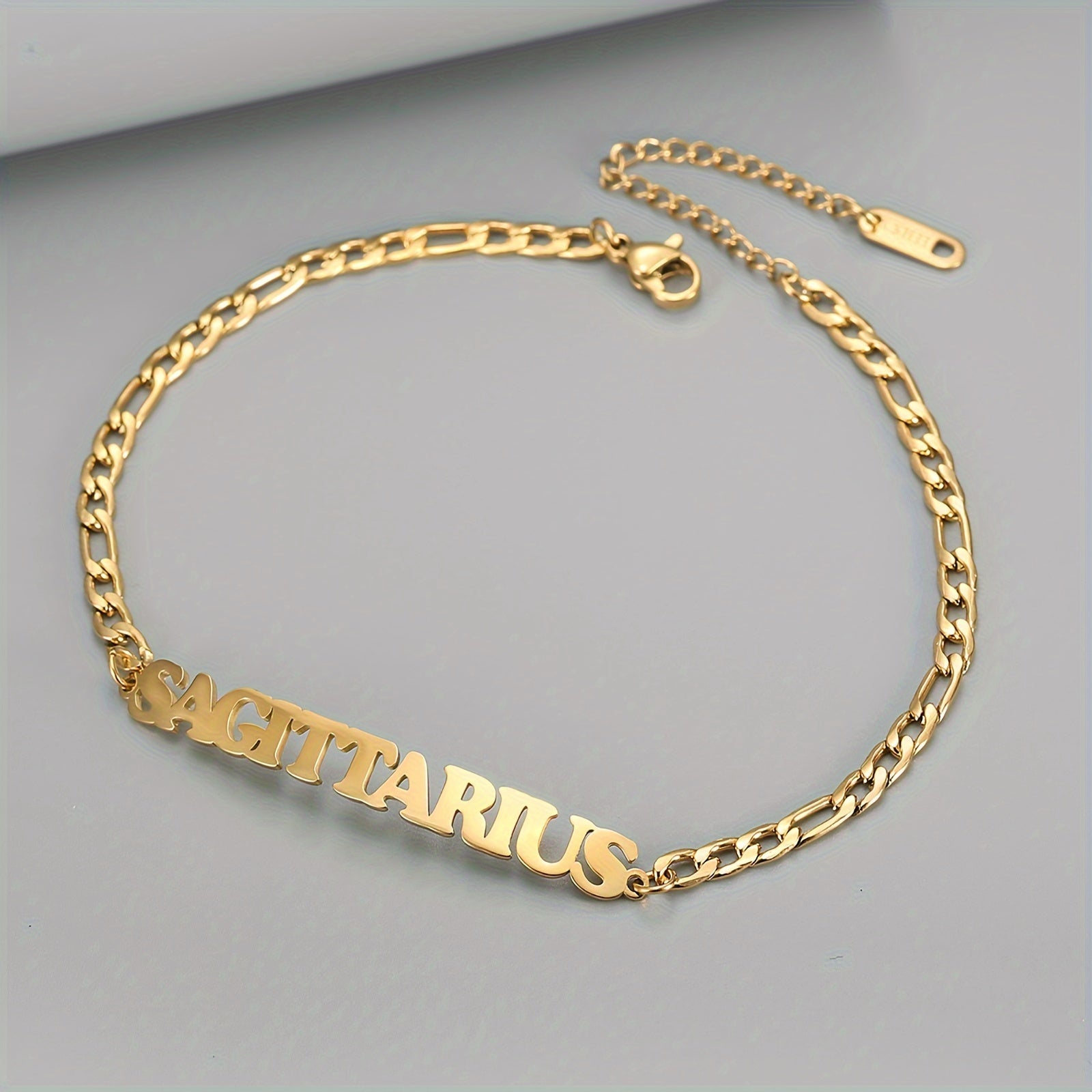 Twelve Zodiac Constellations Delicate Chain Anklet - Stainless Steel Hypoallergenic Ankle Bracelet with Personalized Birthday Zodiac Sign Meaning - Unique Gift for Her or Him