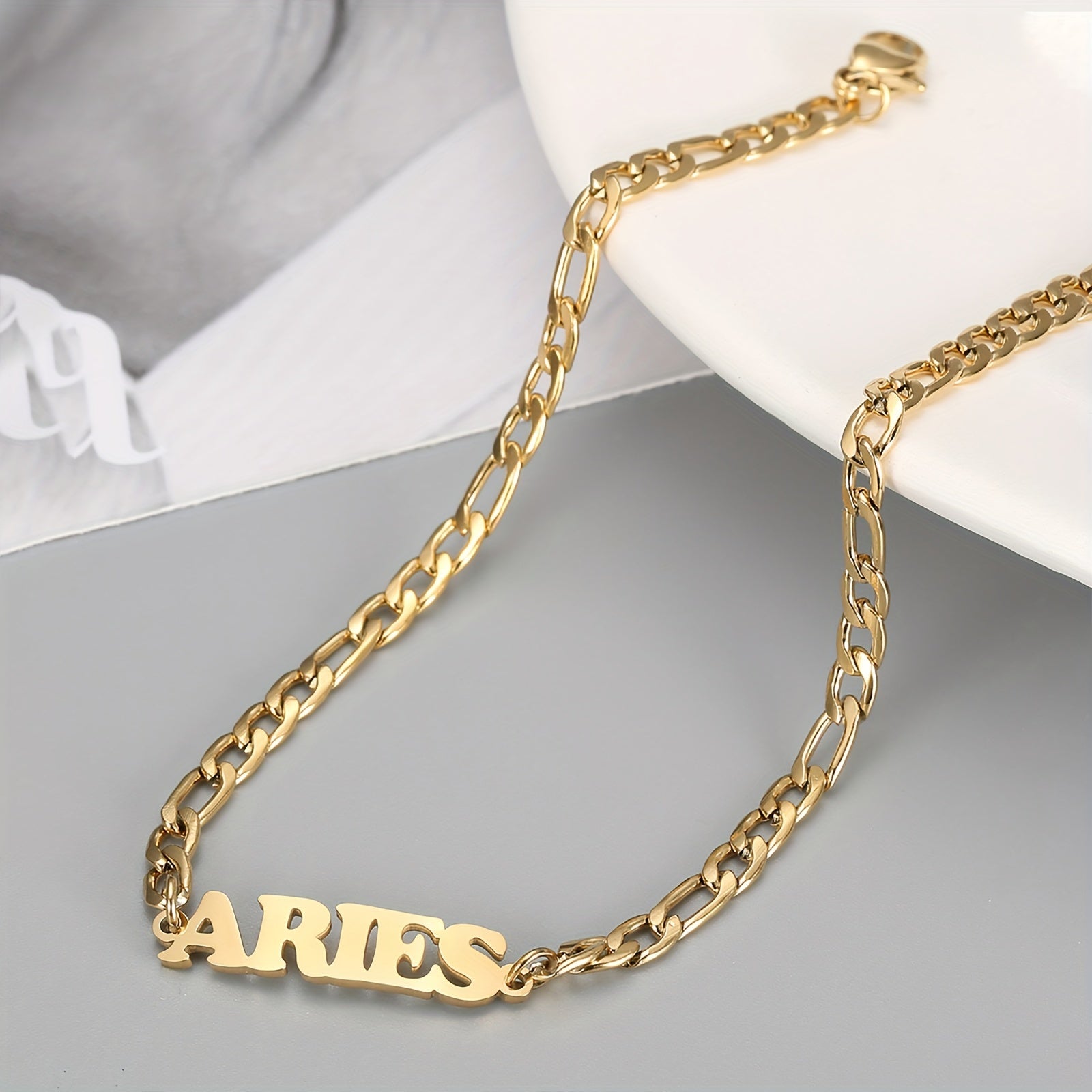 Twelve Zodiac Constellations Delicate Chain Anklet - Stainless Steel Hypoallergenic Ankle Bracelet with Personalized Birthday Zodiac Sign Meaning - Unique Gift for Her or Him