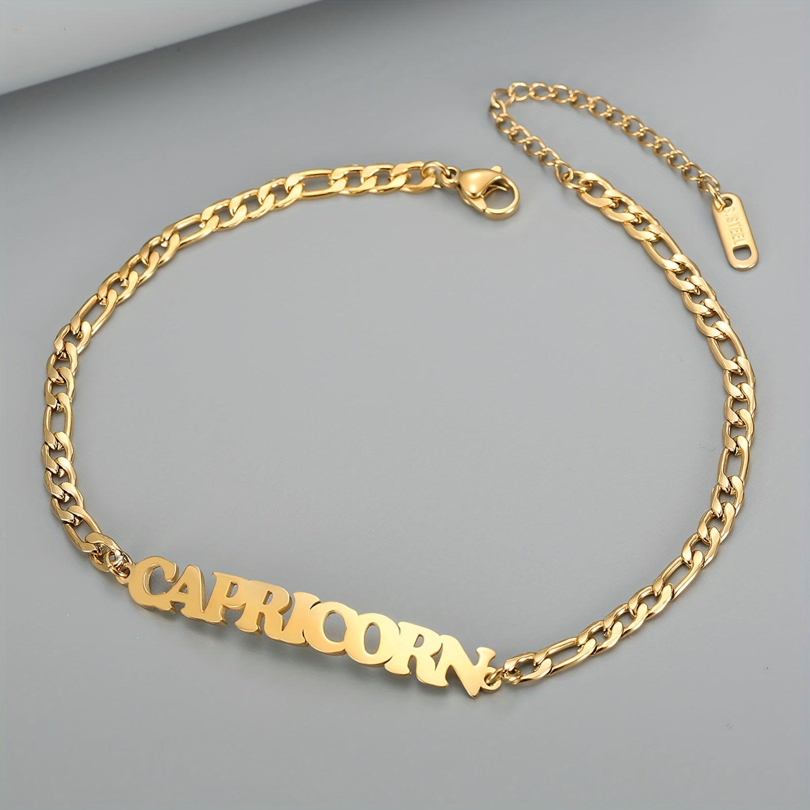 Twelve Zodiac Constellations Delicate Chain Anklet - Stainless Steel Hypoallergenic Ankle Bracelet with Personalized Birthday Zodiac Sign Meaning - Unique Gift for Her or Him