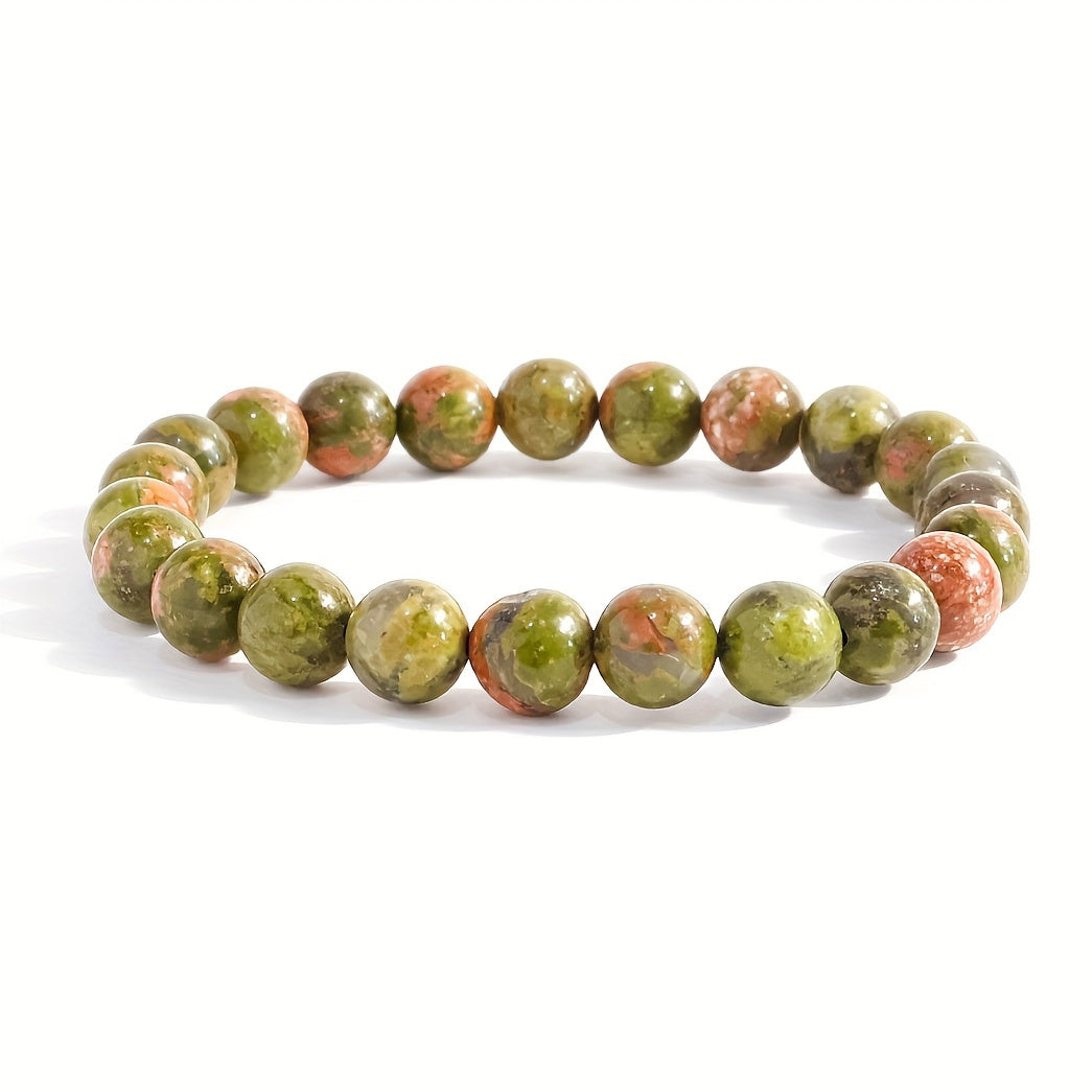 1pc Obsidian Volcano Bracelet for Couples, Men & Women, Tiger Eye Beads, Hand Jewelry, Student Gift