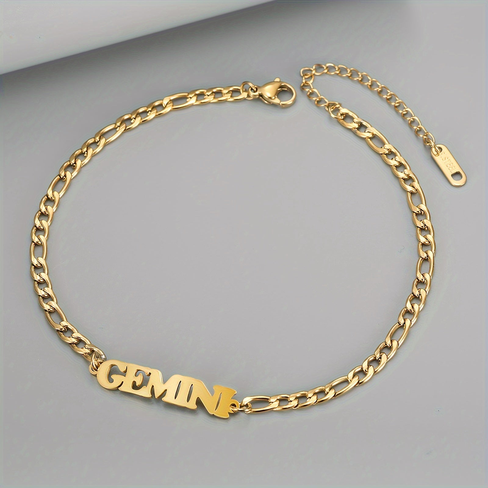 Twelve Zodiac Constellations Delicate Chain Anklet - Stainless Steel Hypoallergenic Ankle Bracelet with Personalized Birthday Zodiac Sign Meaning - Unique Gift for Her or Him