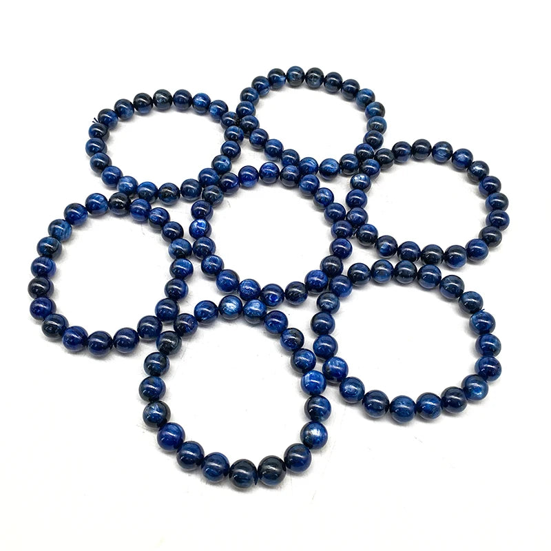 Wholesale Natural Stone 8mm 10mm Kyanite Bracelet Blue Kyanite Crystal Bracelet for Gift