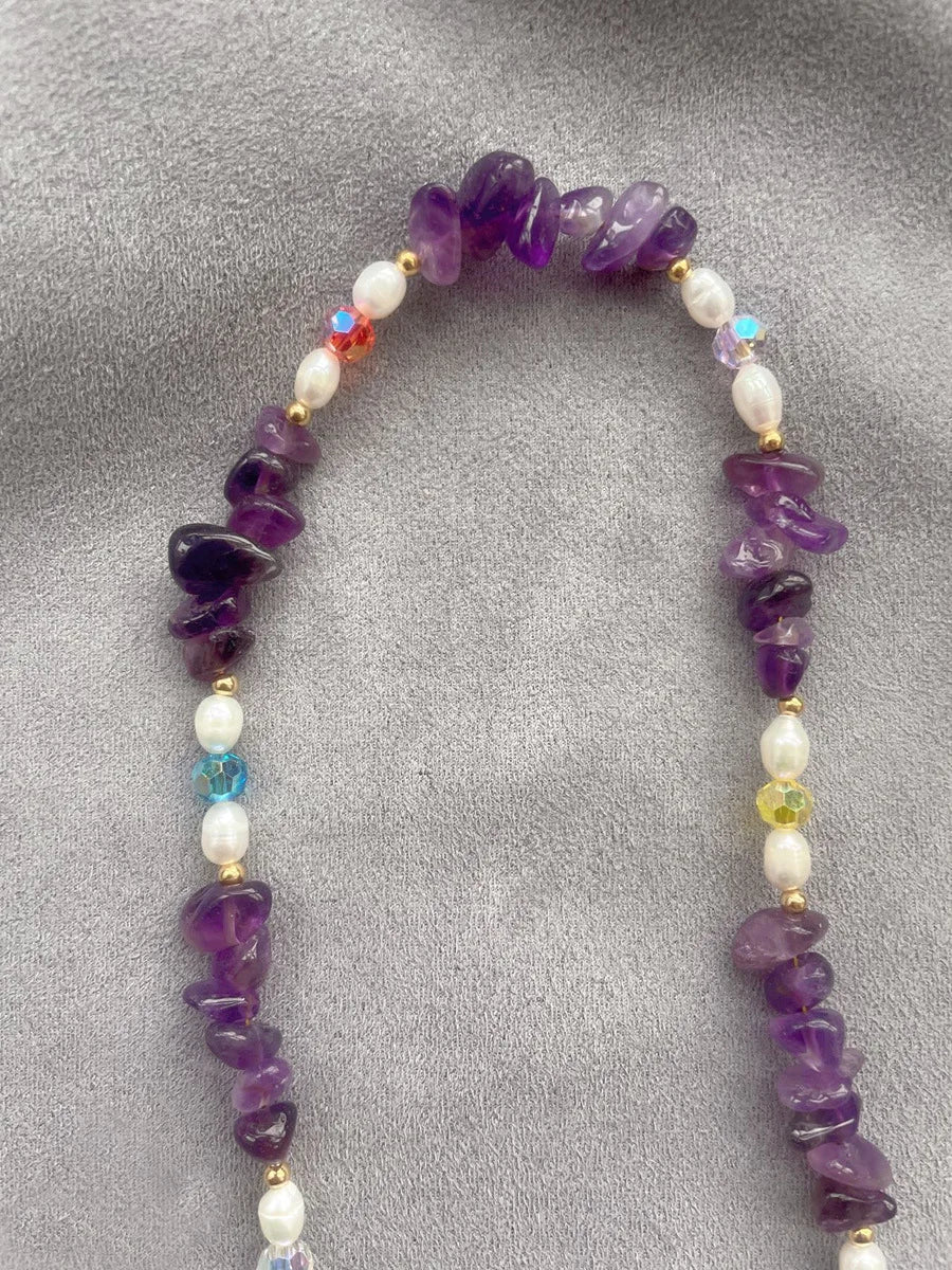 Punk Beach Bohemia Bohemia Red Coral Fashion Shell Heart Natural Stone Bead Necklace Female Jewelry