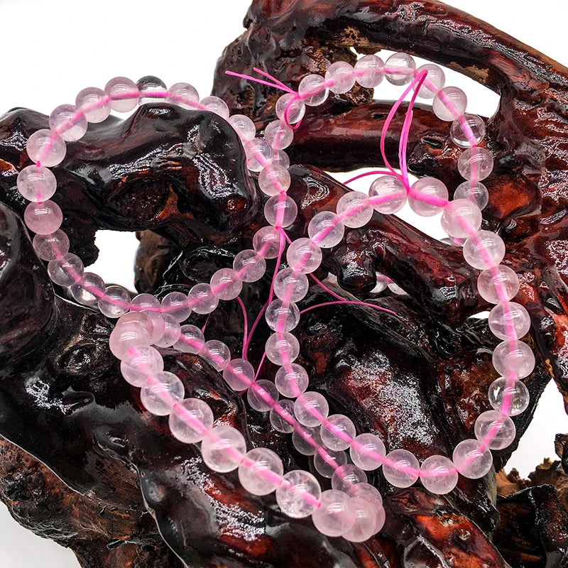 Wholesale 8mm 10mm Rose Quartz Bracelet Natural Gemstone Jewelry Rose Quartz Stretch Bracelet Crystal Bracelet for Gift