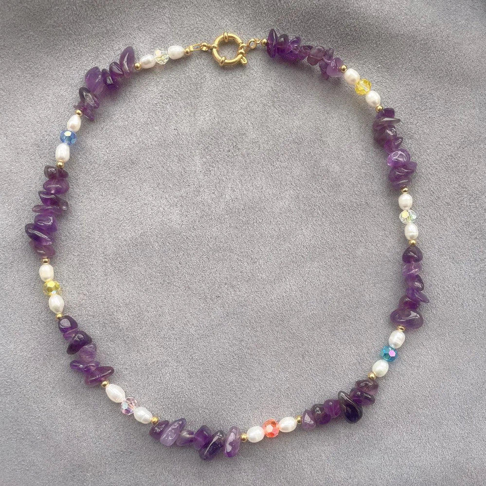 Punk Beach Bohemia Bohemia Red Coral Fashion Shell Heart Natural Stone Bead Necklace Female Jewelry