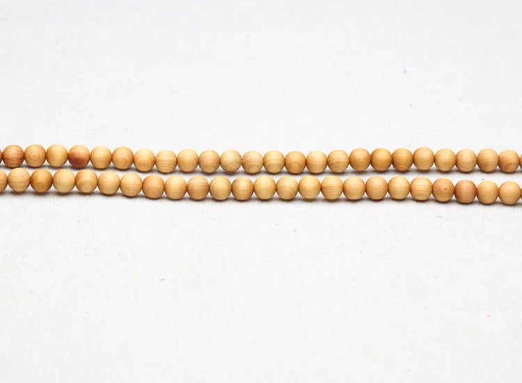 8mm Genuine Sandalwood Bead Necklace Sandalwood Wrist Mala Bracelet Rosary Unisex