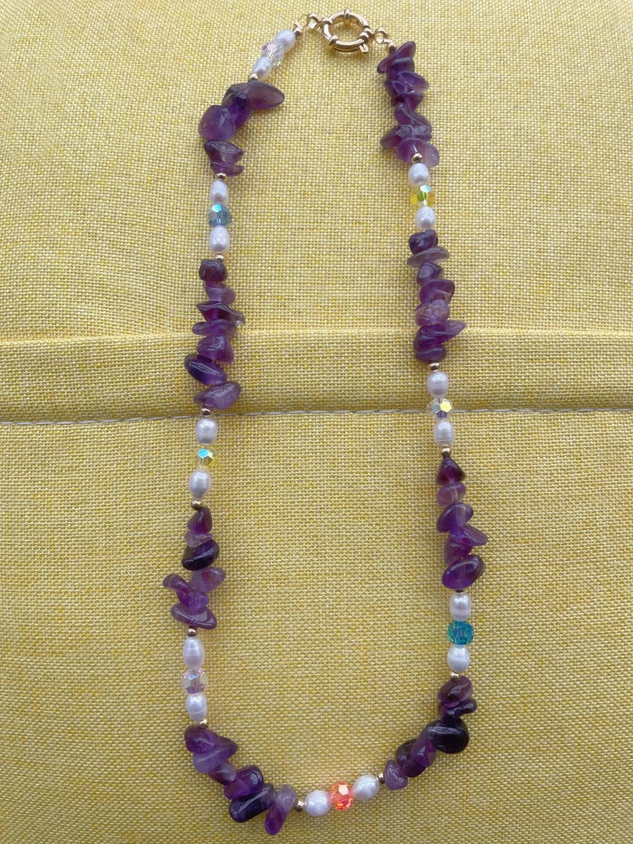 Punk Beach Bohemia Bohemia Red Coral Fashion Shell Heart Natural Stone Bead Necklace Female Jewelry