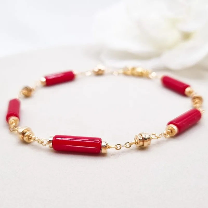 Red Coral Ladies bracelet,