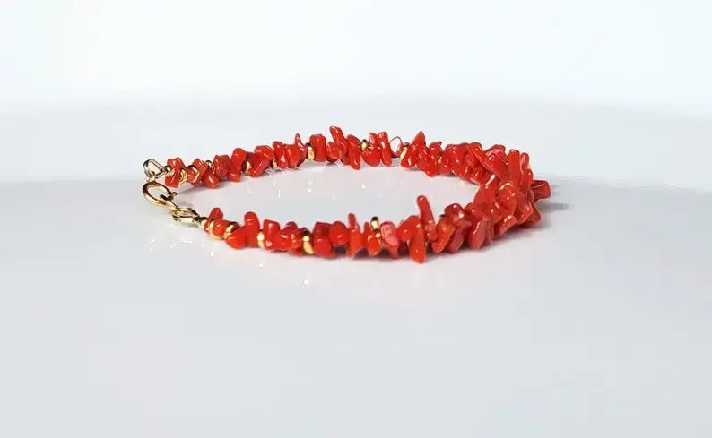 Authentic Italian Mediterranean red coral | real red coral red coral | beads bracelet