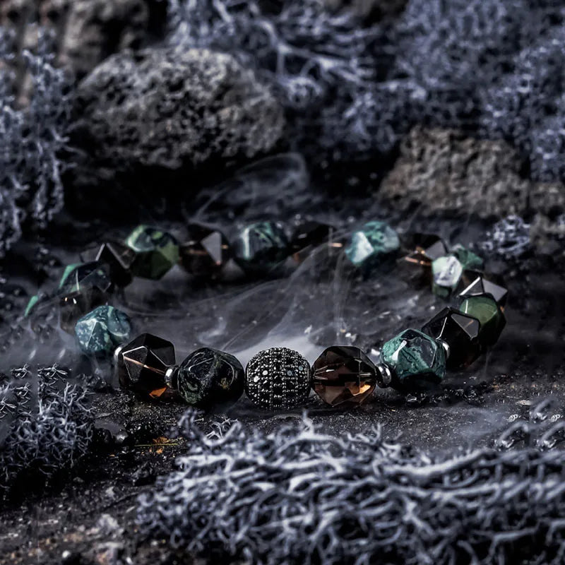 Natural Sparrow Stone Tea Crystal Bead Bracelet Men Women Zircon Accessories Jewelry Couple Distance Matching Gift for Boyfriend