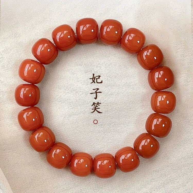 Bodhi Root Bracelet Bracelet Gradual Green Bodhi Handle Single Circle Vintage Buddha Beads Wrapped Around Fingers Soft