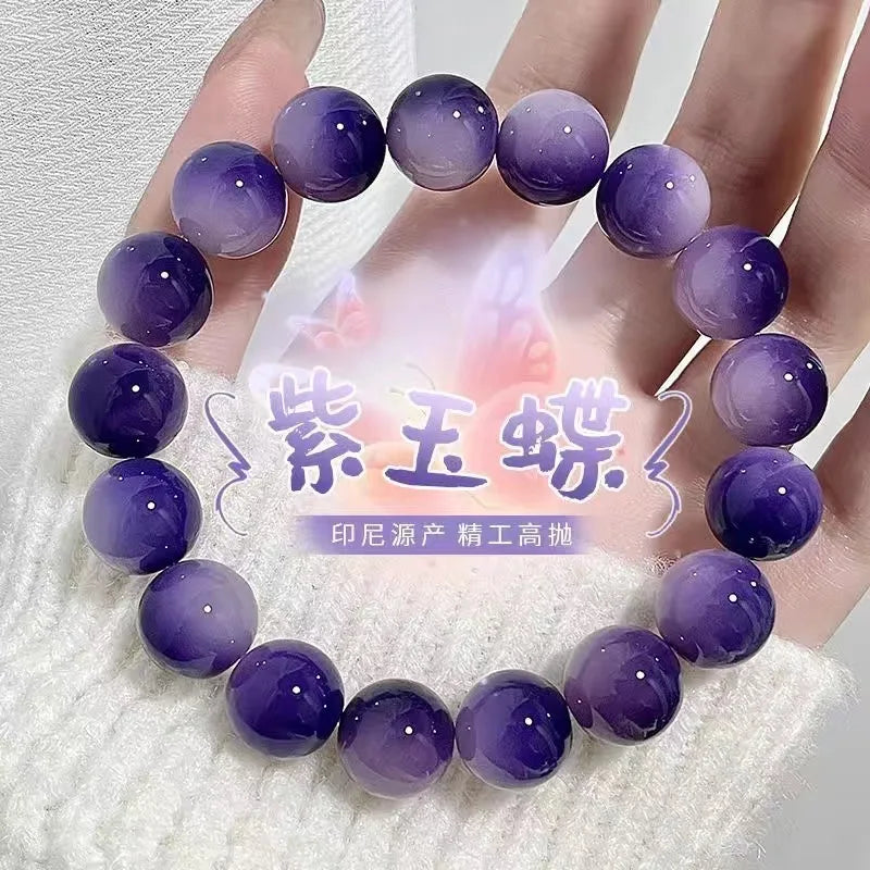 Natural Bodhi Root Bracelet with Round Beads, Buddha Beads, Recitation Beads, Cultural and Amusement Bracelets