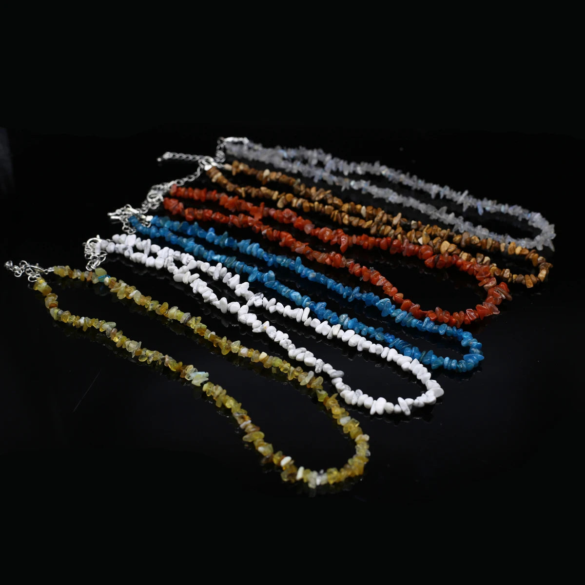 1string Agate Lapis Lazuli 4-6mm Natural Crushed Stone Bead Bracelets Charming Women Men Jewelry Accessories Daily Gifts