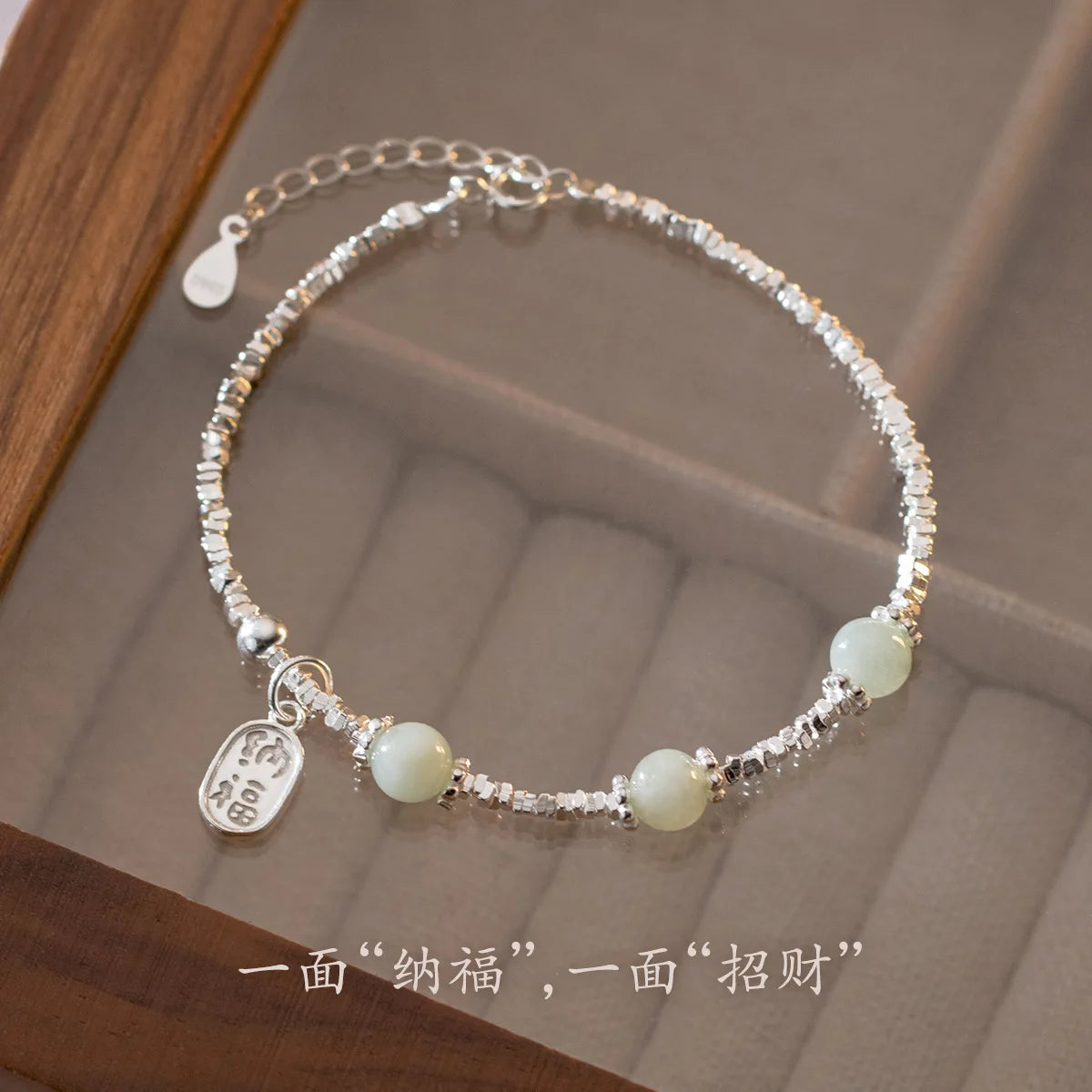 VENTFILLE Gold Color For Women's Hetian Jade Bracelet Leaves Double Layer Jewelry Girls Gifts Dropshipping