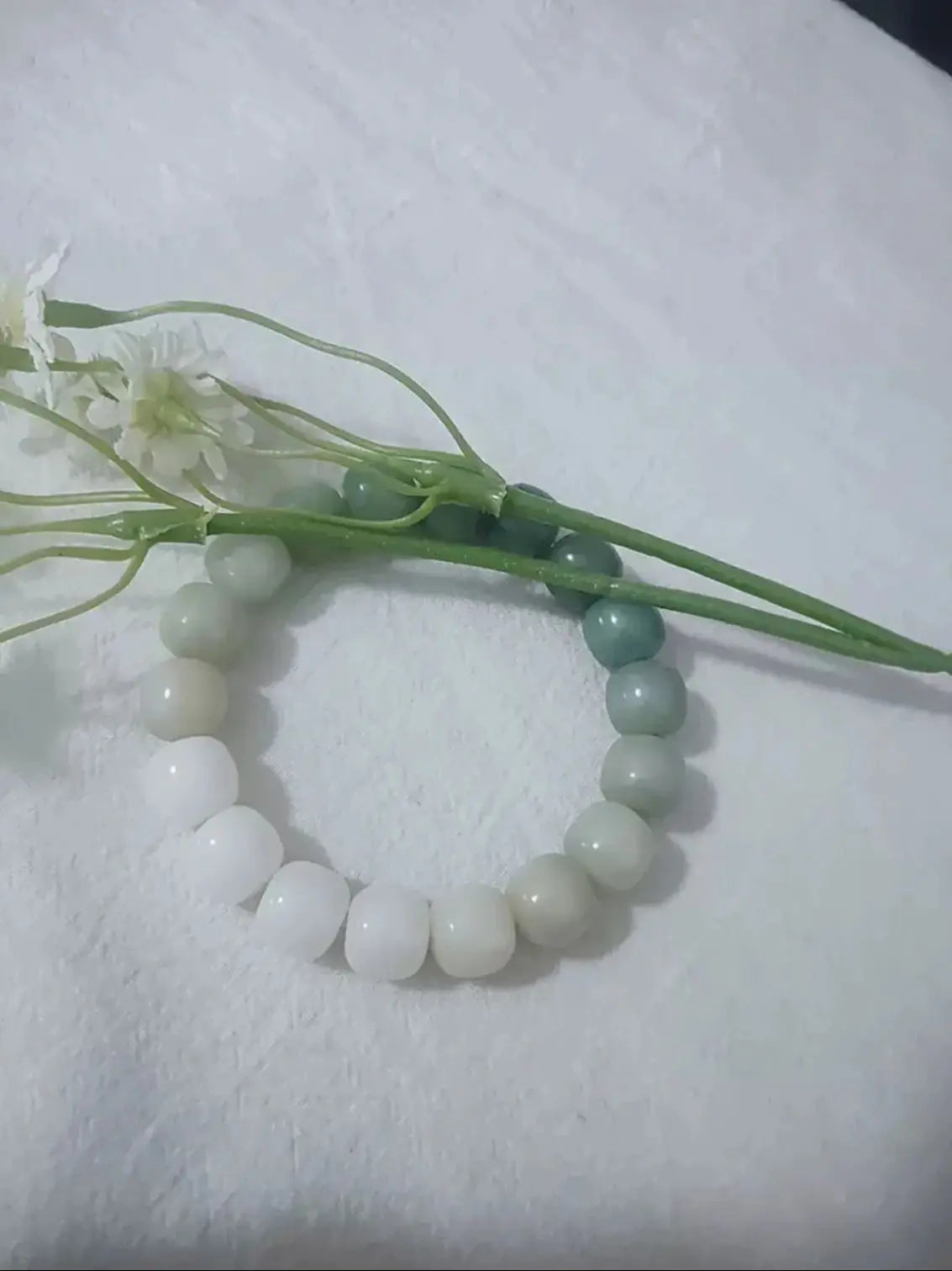 Bodhi Root Bracelet Bracelet Gradual Green Bodhi Handle Single Circle Vintage Buddha Beads Wrapped Around Fingers Soft