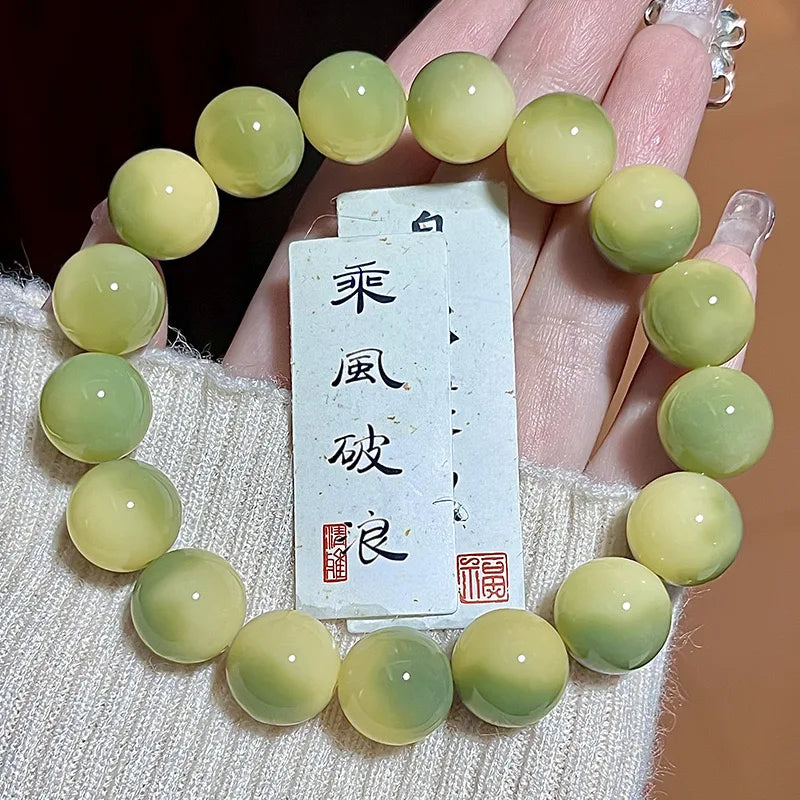 Natural Bodhi Root Bracelet with Round Beads, Buddha Beads, Recitation Beads, Cultural and Amusement Bracelets