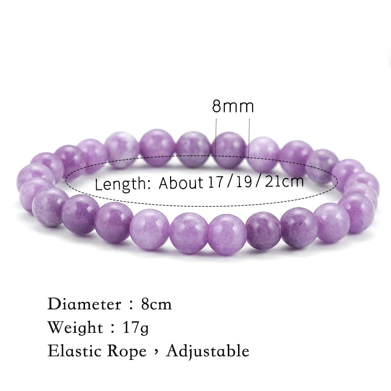 6/8mm Beads Natural stone Body-Purifying Amethyst Bracelet for Weight Loss Yoga and Meditation  Healing Stone Jewelry for Women
