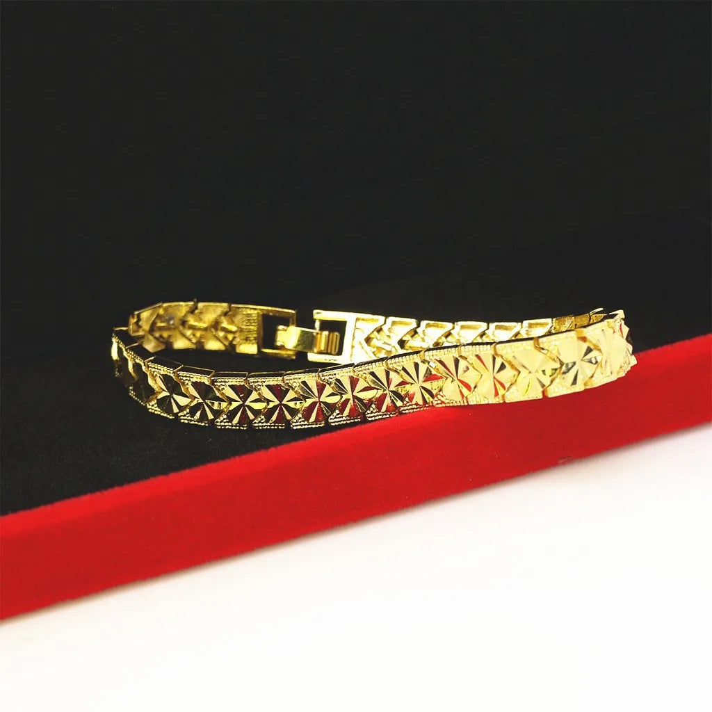 12mm 925 Silver Gold Plated Colorful Bracelet Men's and Women's Chain Bracelet Bracelet Wristband African Gold Jewelry