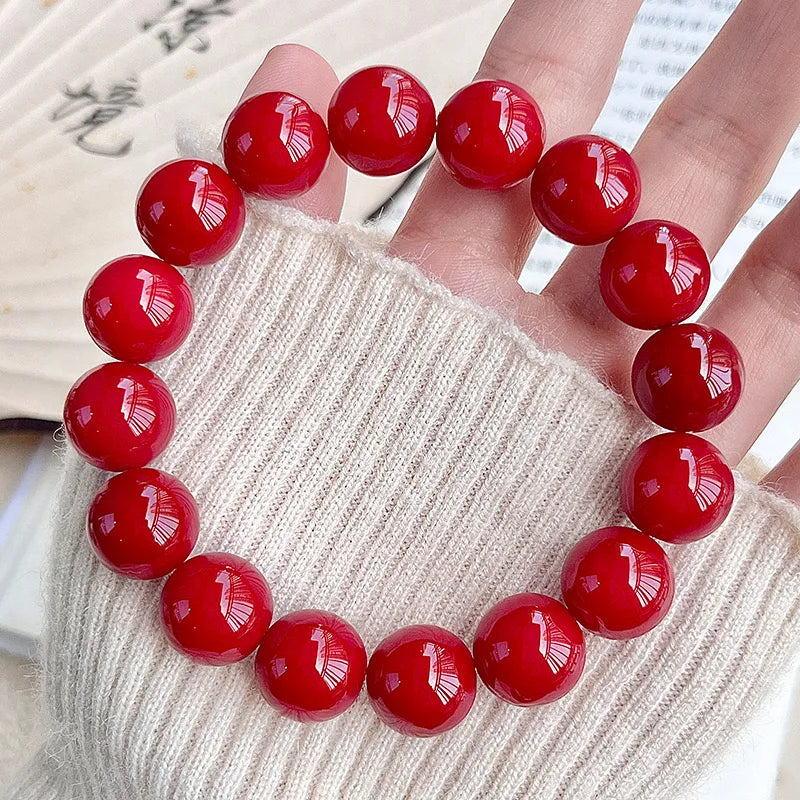 Natural Bodhi Root Bracelet with Round Beads, Buddha Beads, Recitation Beads, Cultural and Amusement Bracelets