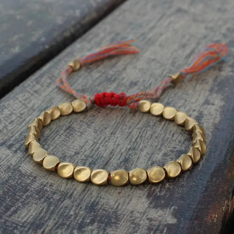 Buddha Tibetan Copper Beads Healing Luck Bracelet Wealth and Prosperity Abundance Money Bracelet-Good Luck Meditation Grounding