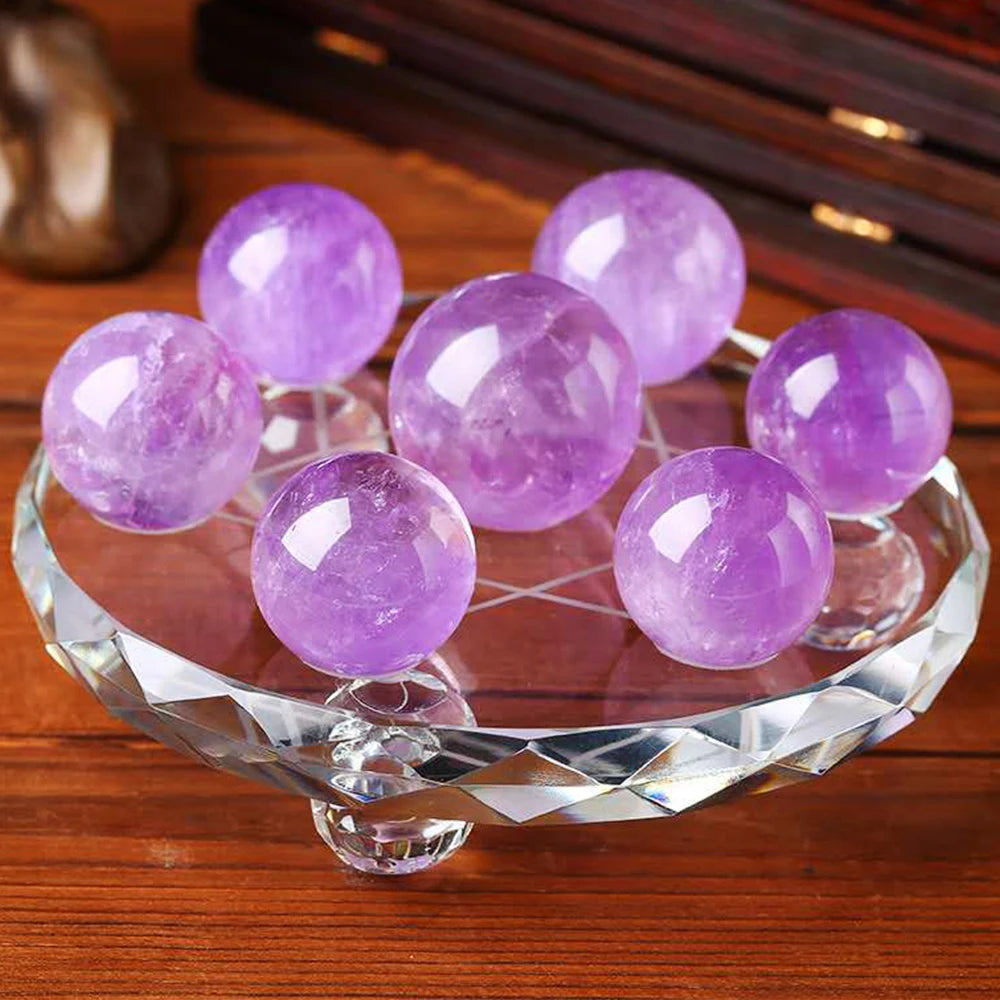 Citrine Seven Star Formation FengShui Natural Citrine Ball Seven Star Formation Crystal Sphere Home Decoration