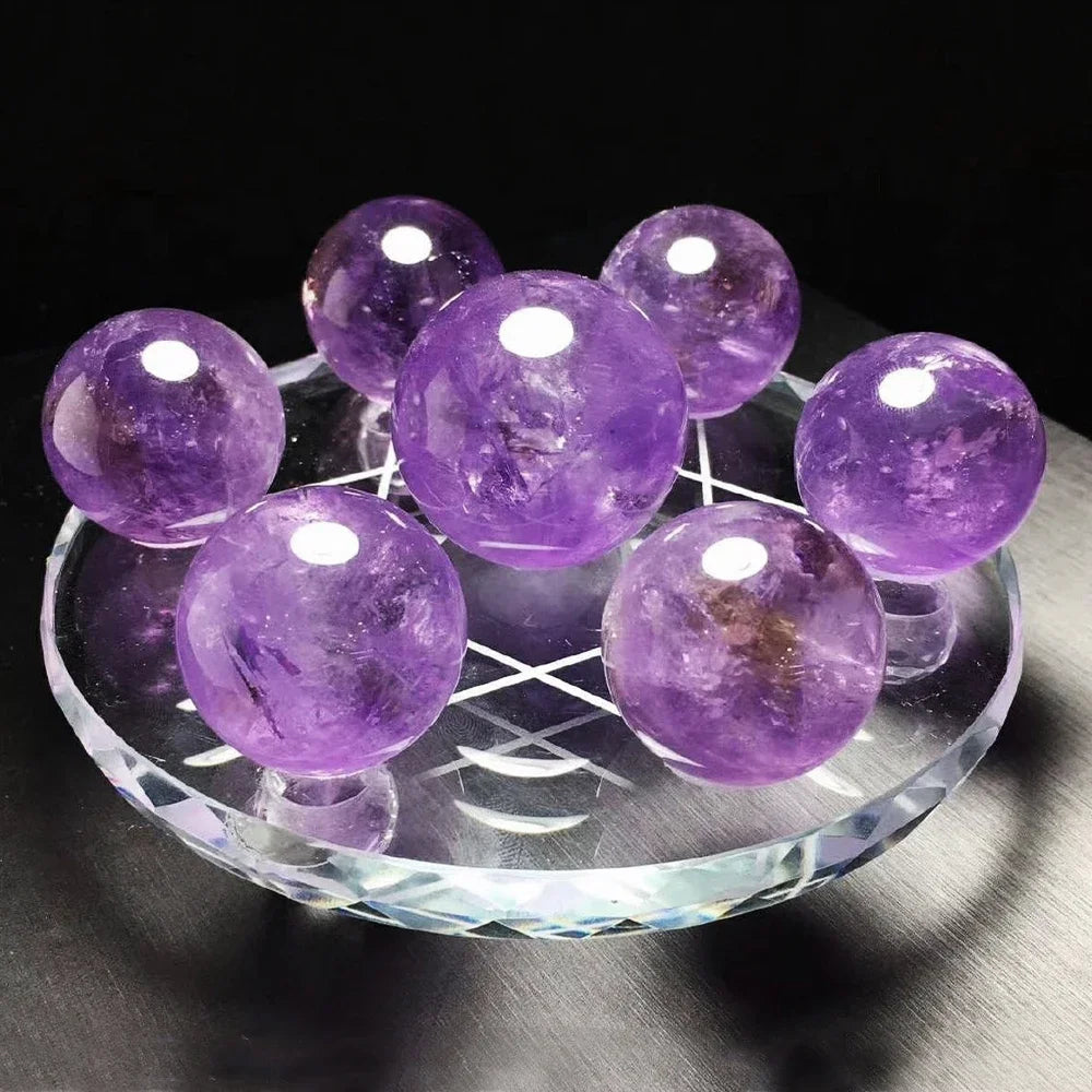 Citrine Seven Star Formation FengShui Natural Citrine Ball Seven Star Formation Crystal Sphere Home Decoration