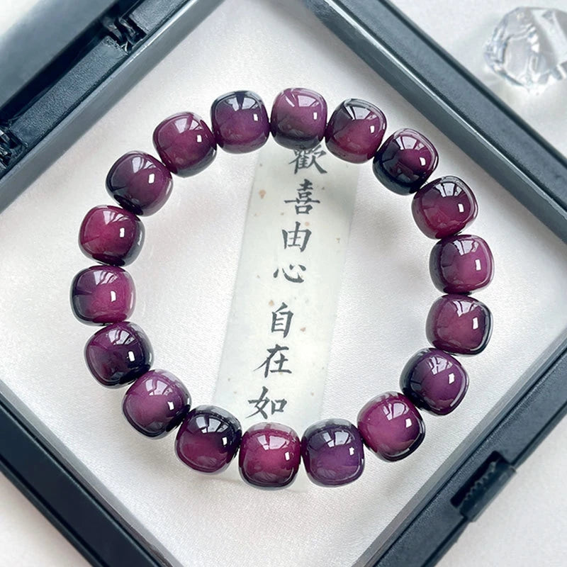 Bodhi Root Bracelet Bracelet Gradual Green Bodhi Handle Single Circle Vintage Buddha Beads Wrapped Around Fingers Soft