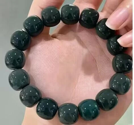 Bodhi Root Bracelet Bracelet Gradual Green Bodhi Handle Single Circle Vintage Buddha Beads Wrapped Around Fingers Soft