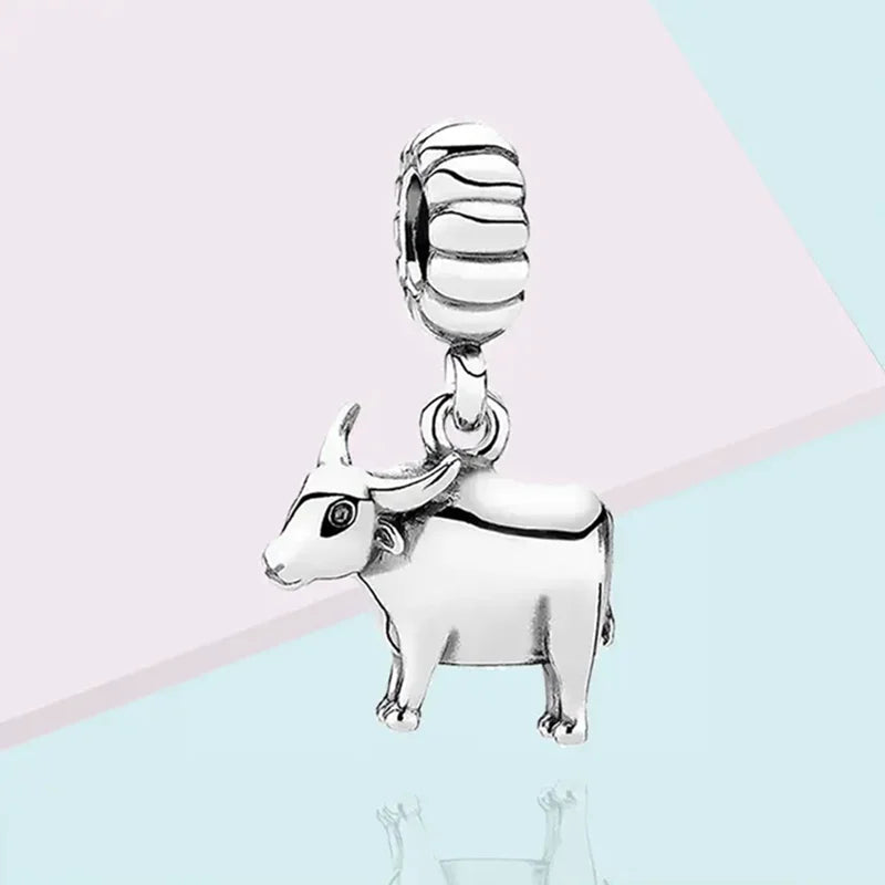 Hot Sale Chinese Zodiac Of The Year 12 Dangle Charms Beads Dogs、Horses、Tigers Fit Original Silver 925 Europeans Bracelet Jewelry