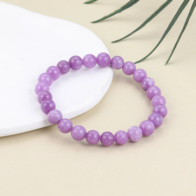 6/8mm Beads Natural stone Body-Purifying Amethyst Bracelet for Weight Loss Yoga and Meditation  Healing Stone Jewelry for Women
