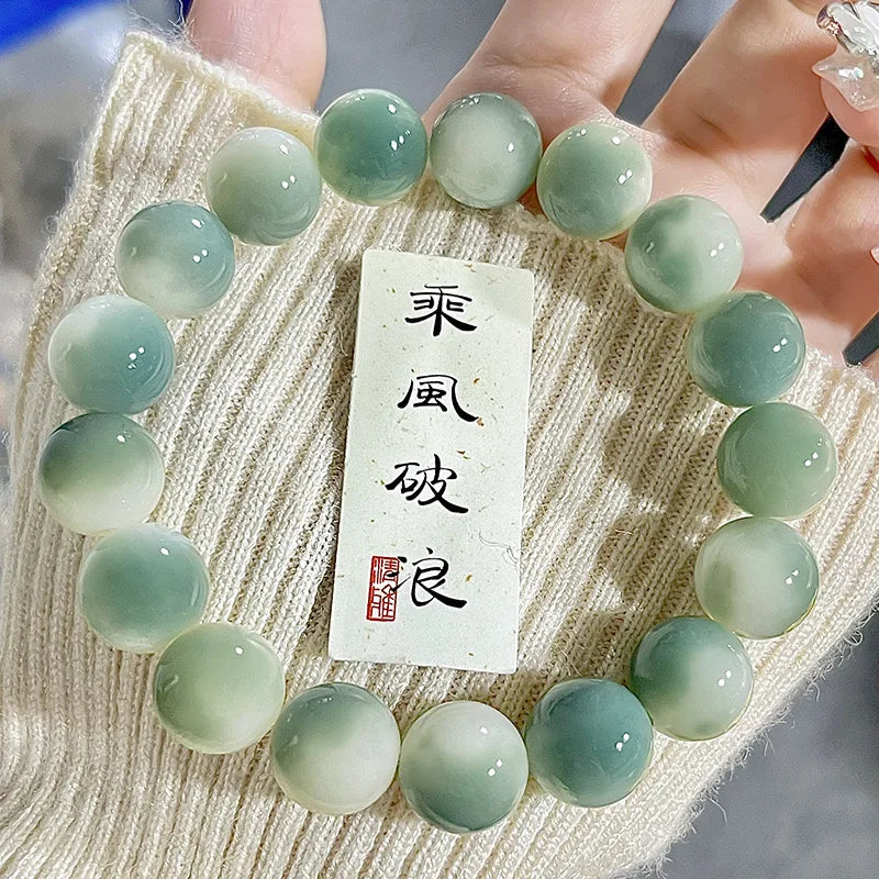 Natural Bodhi Root Bracelet with Round Beads, Buddha Beads, Recitation Beads, Cultural and Amusement Bracelets