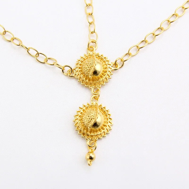 Shamty Pure Gold Color Hairwear Headwear African Nigeria Sudan Eritrea Kenya Wedding Head African Jewelry Dubai