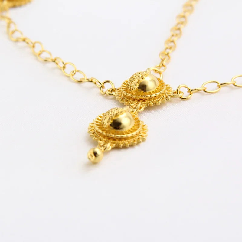 Shamty Pure Gold Color Hairwear Headwear African Nigeria Sudan Eritrea Kenya Wedding Head African Jewelry Dubai