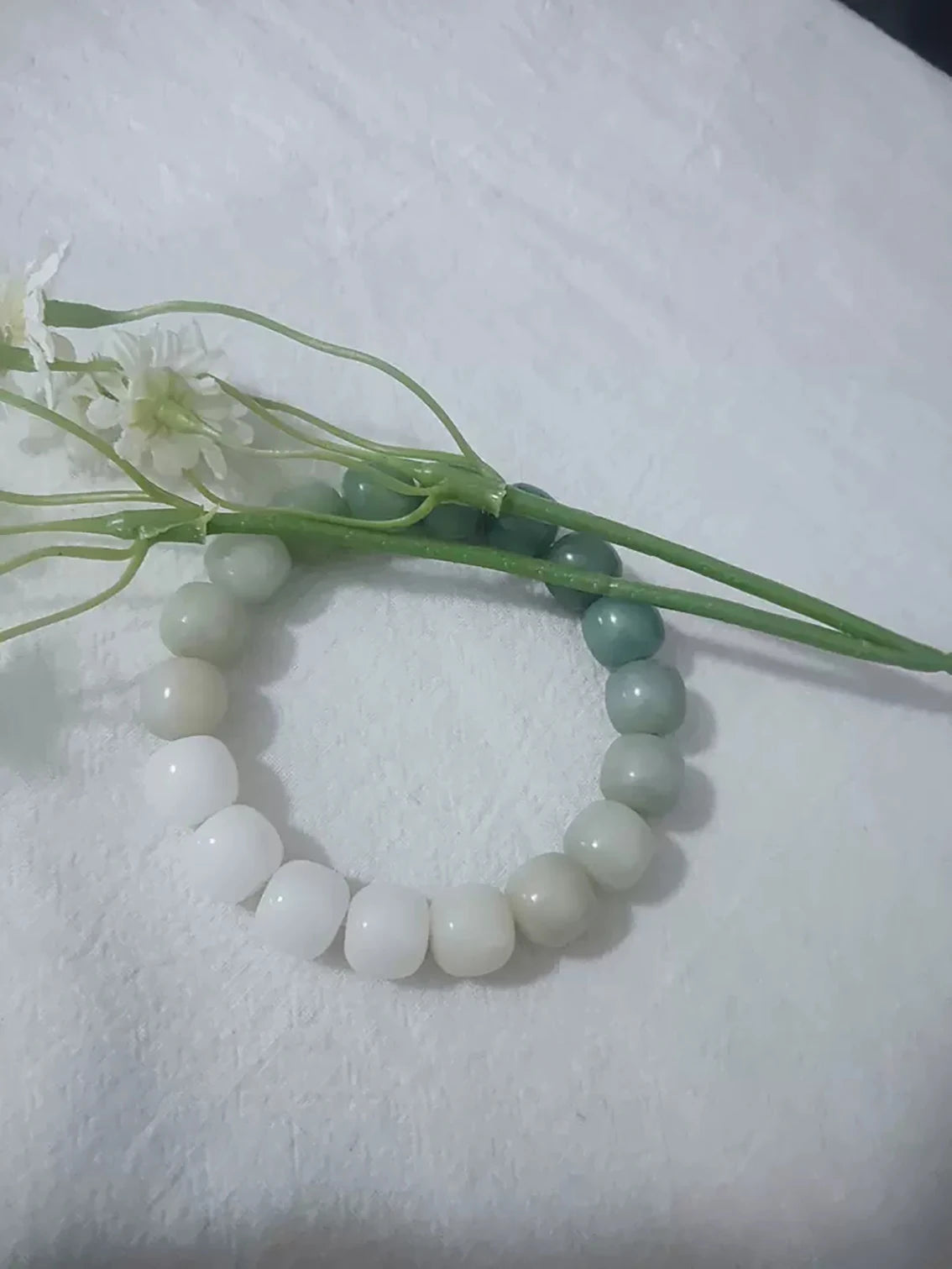 Bodhi Root Bracelet Bracelet Gradual Green Bodhi Handle Single Circle Vintage Buddha Beads Wrapped Around Fingers Soft