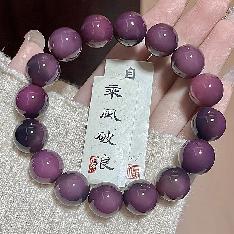 Natural Bodhi Root Bracelet with Round Beads, Buddha Beads, Recitation Beads, Cultural and Amusement Bracelets