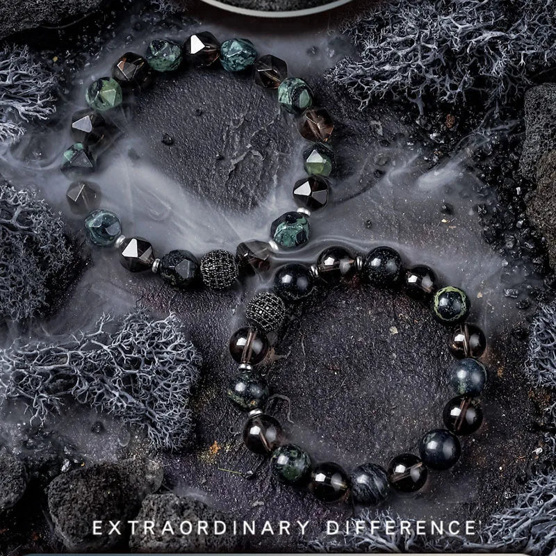 Natural Sparrow Stone Tea Crystal Bead Bracelet Men Women Zircon Accessories Jewelry Couple Distance Matching Gift for Boyfriend