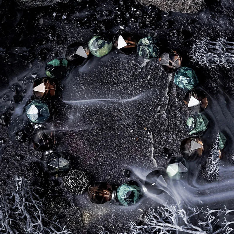 Natural Sparrow Stone Tea Crystal Bead Bracelet Men Women Zircon Accessories Jewelry Couple Distance Matching Gift for Boyfriend